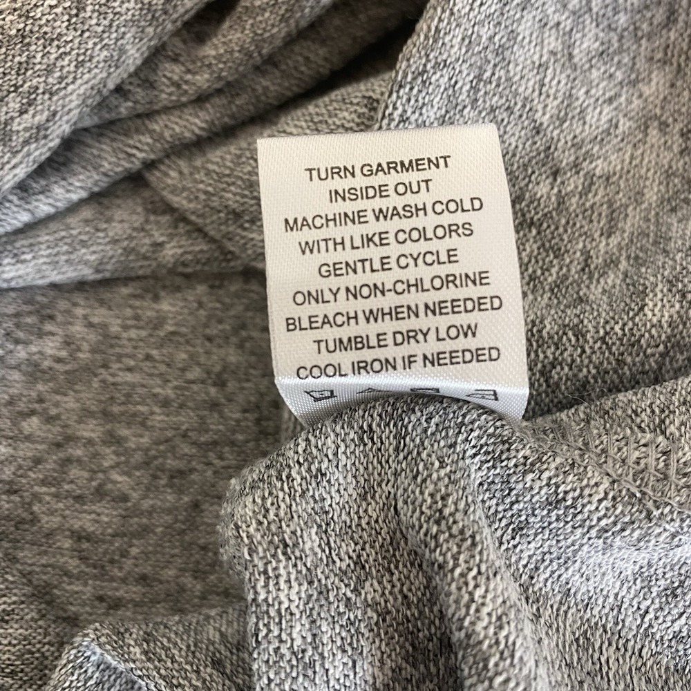 Adrienne Vittadini Sweater XL Mock Neck Light Gray 3/4 Sleeve Asymeterical Zip - Picture 14 of 14